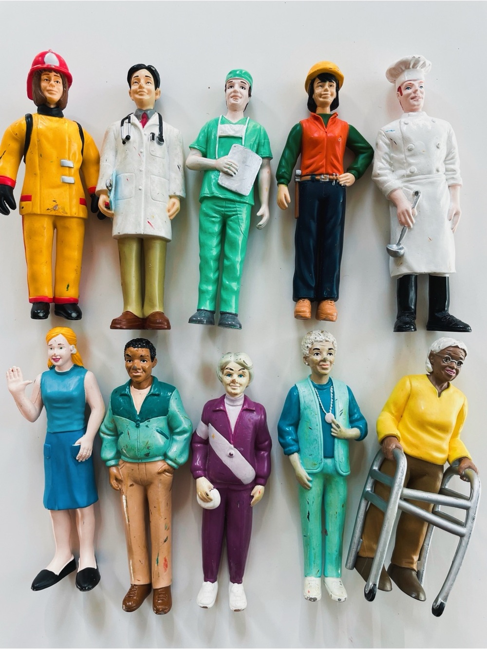 Vintage Lakeshore Learning Community Helpers 10 People Educational Play Figures
